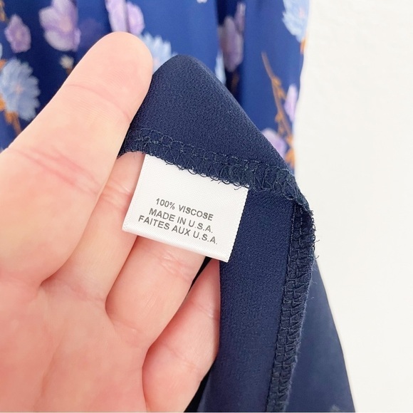 Misa Los Angeles Frederika Floral Tassel Midi Dress Blue Casual Flowy Summer - Picture 6 of 7